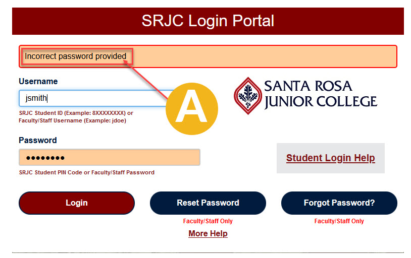 SRJC student portal smart search fail