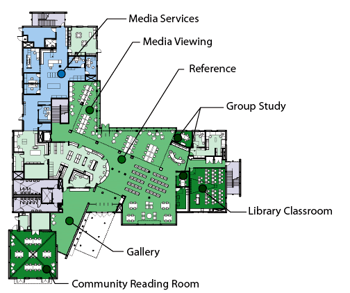 Mahoney Library First Floor